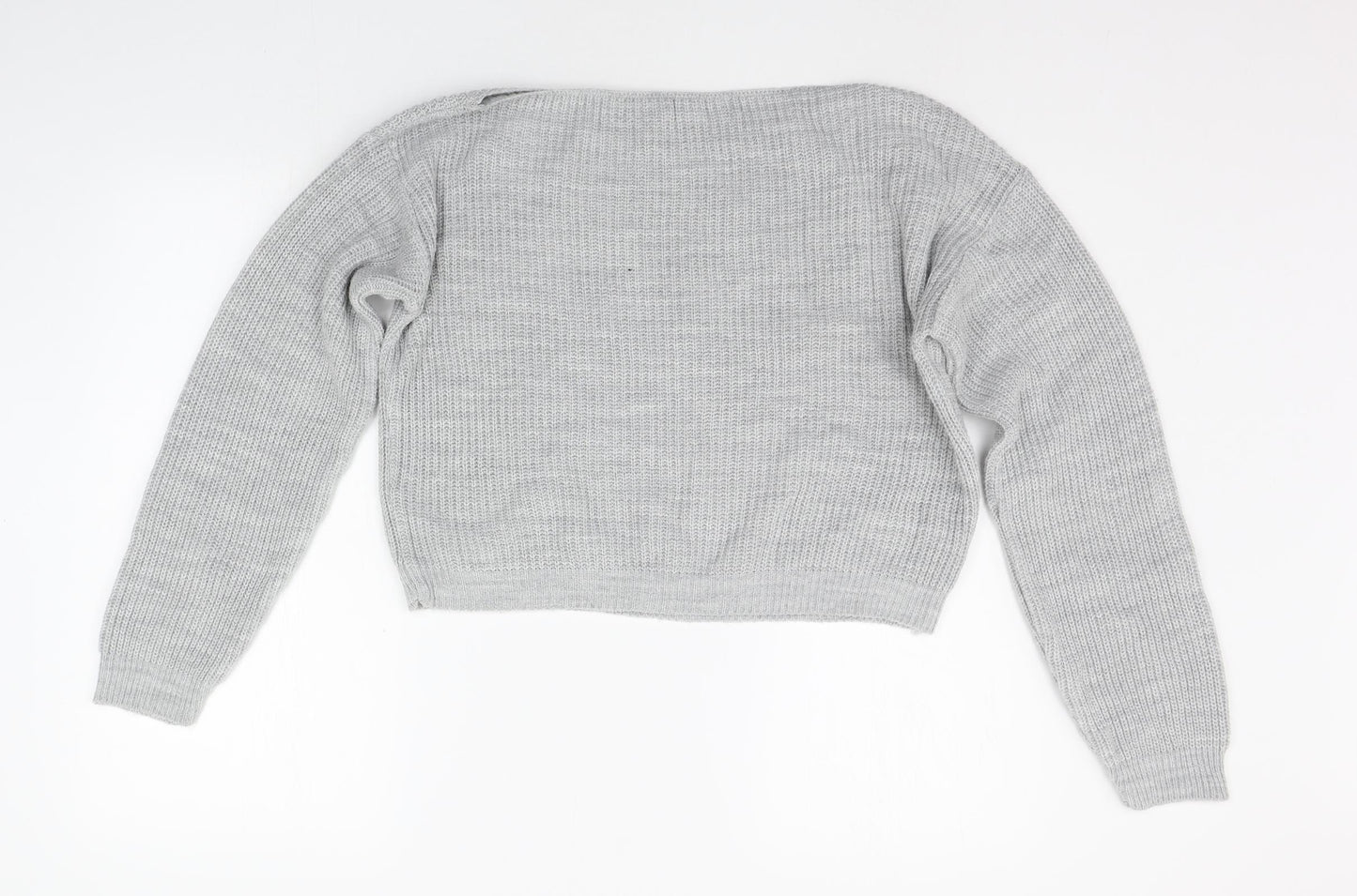 pretylittlething Womens Grey   Pullover Jumper Size 6