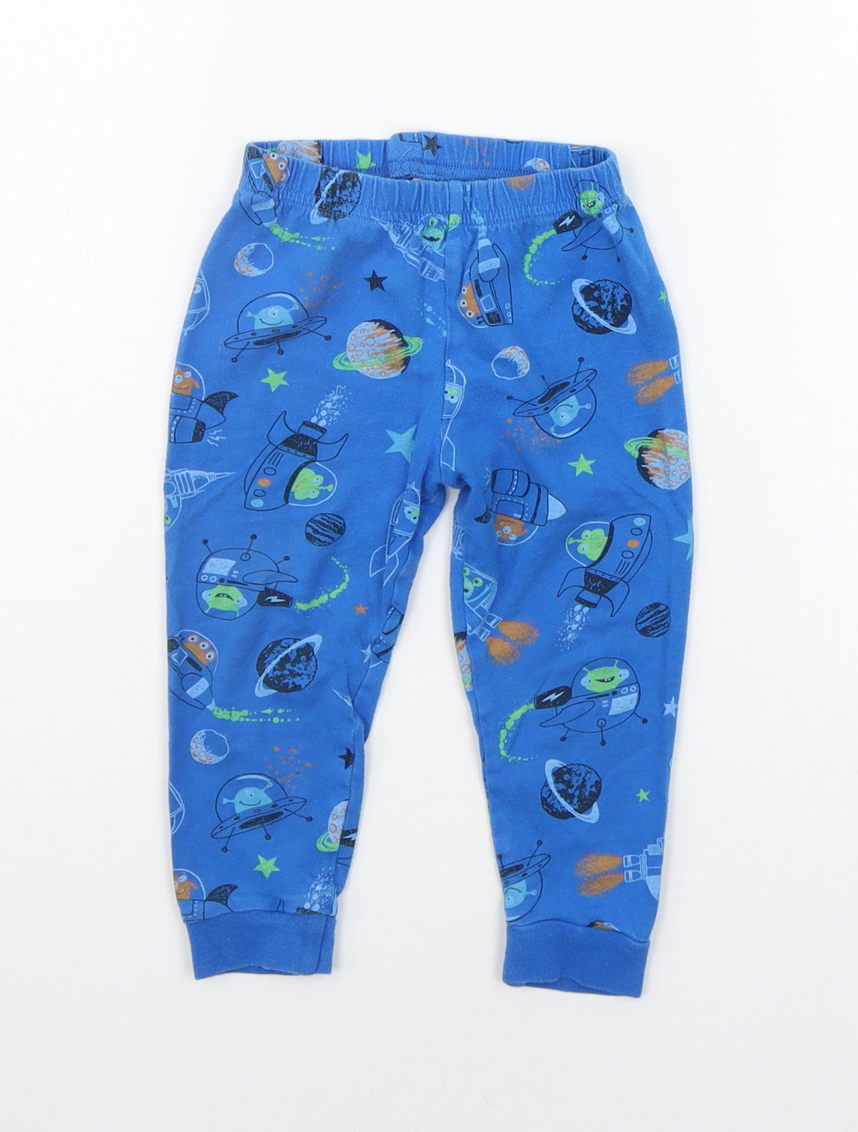 Nutmeg Baby Blue Geometric   Pyjama Pants Size 12-18 Months