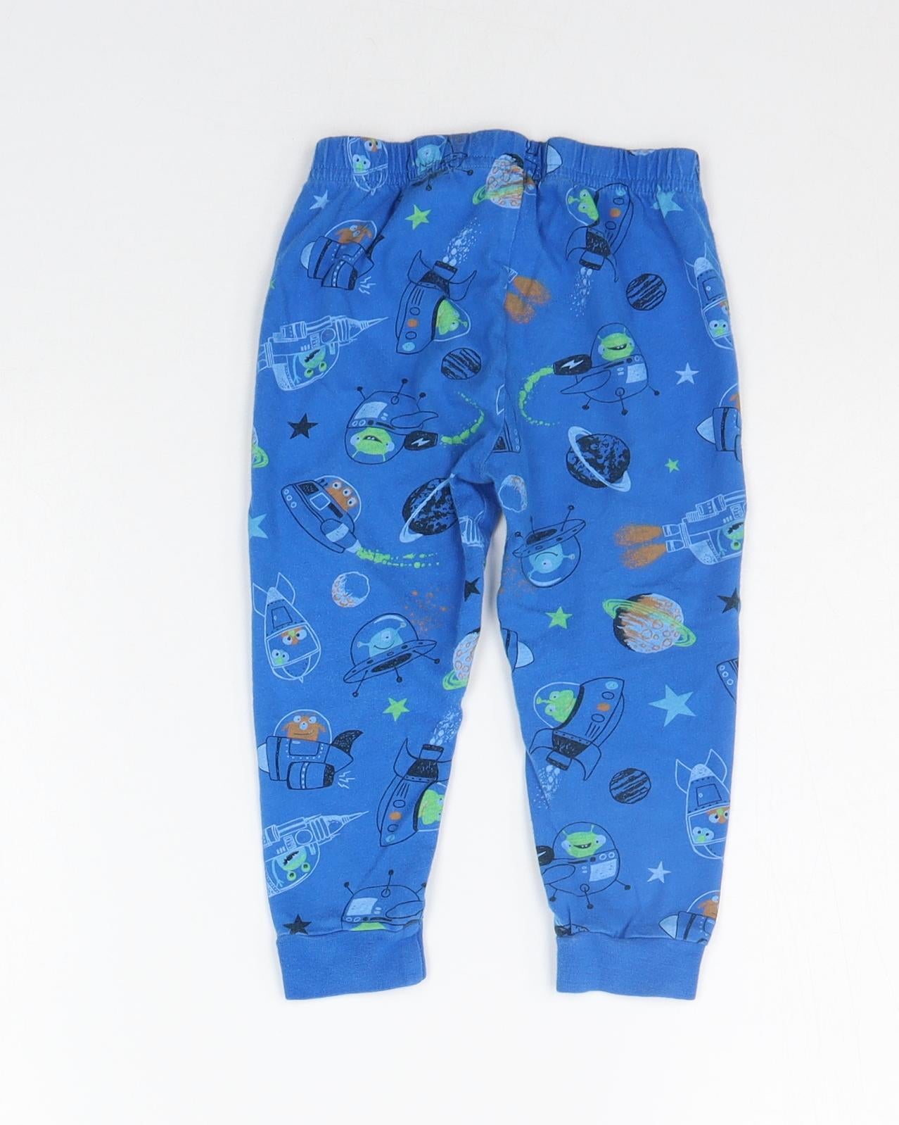 Nutmeg Baby Blue Geometric   Pyjama Pants Size 12-18 Months
