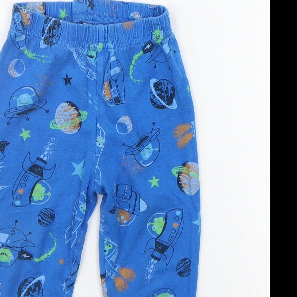 Nutmeg Baby Blue Geometric   Pyjama Pants Size 12-18 Months