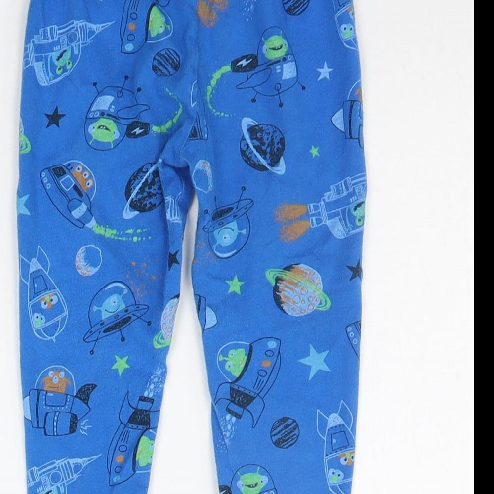 Nutmeg Baby Blue Geometric   Pyjama Pants Size 12-18 Months