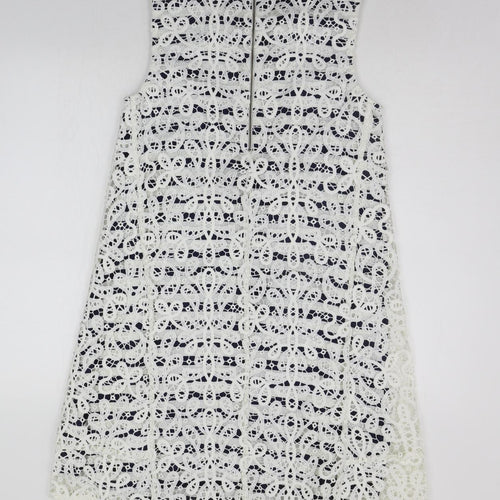 NEXT Womens Blue Striped  A-Line  Size 8
