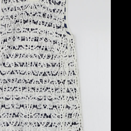 NEXT Womens Blue Striped  A-Line  Size 8