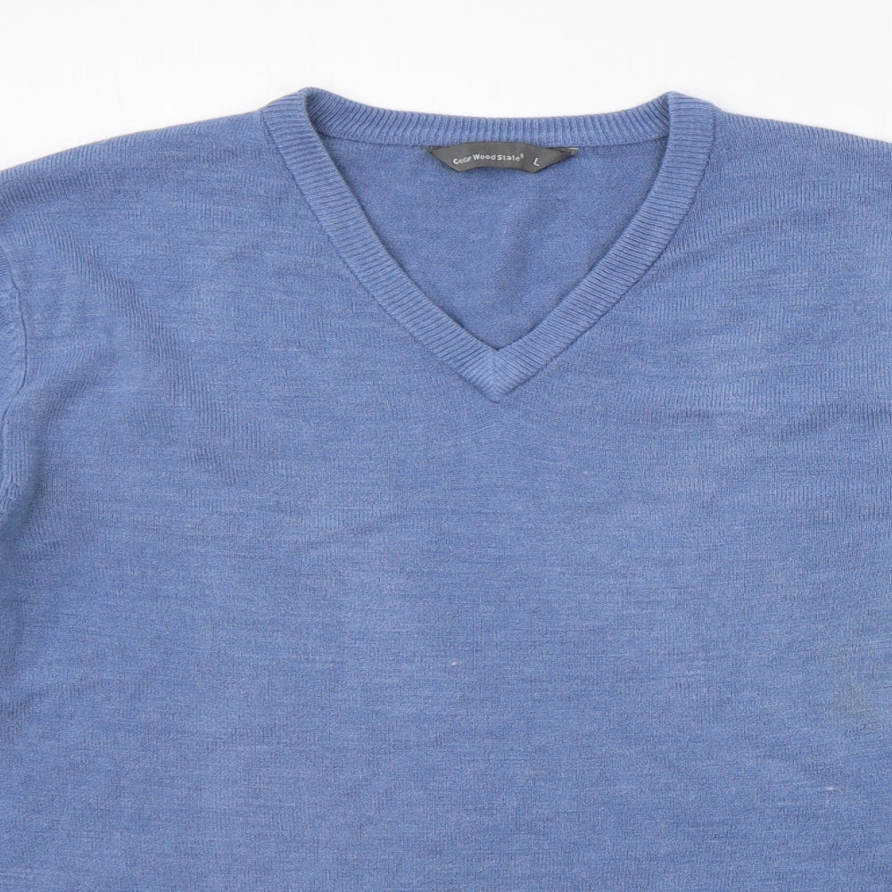 Cedar Wood State Mens Blue   Pullover Jumper Size L