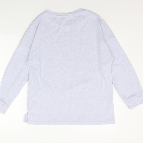 Primark Womens Blue Solid  Top Pyjama Top Size M