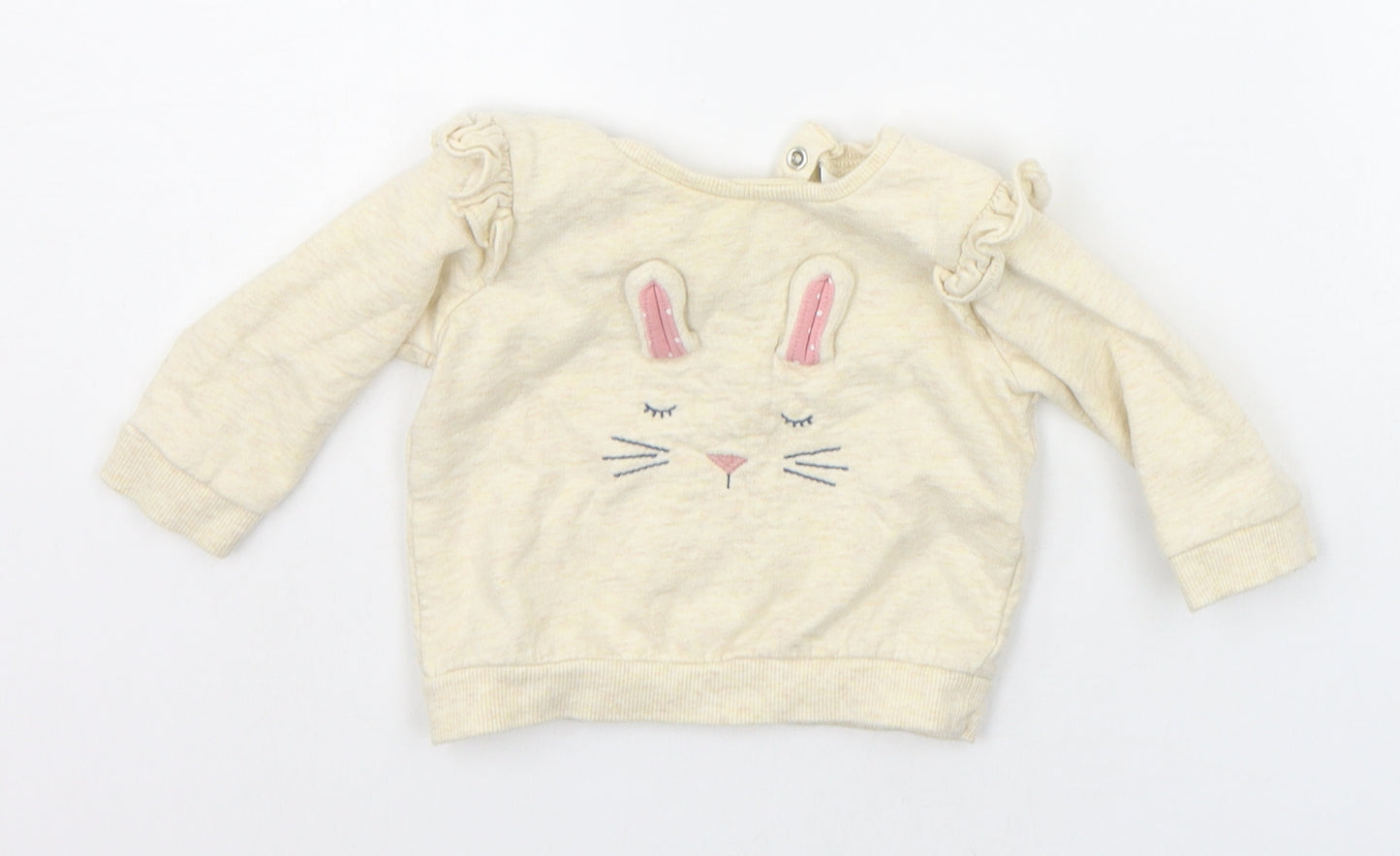 NEXT Baby Beige   Pullover Jumper Size 3-6 Months  - RABBIT