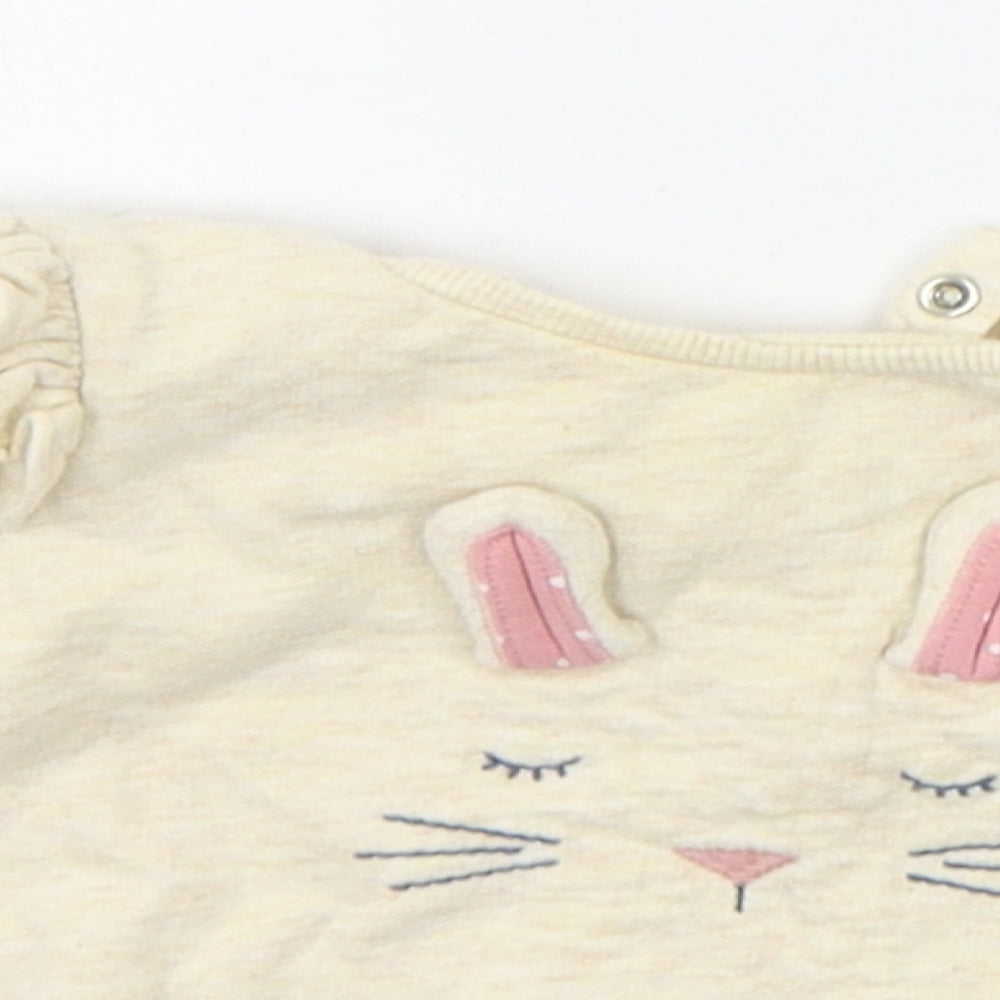 NEXT Baby Beige   Pullover Jumper Size 3-6 Months  - RABBIT