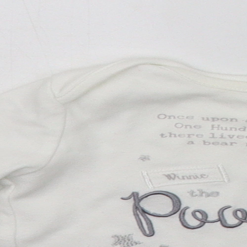 George Baby White   Basic T-Shirt Size 3-6 Months  - Pooh Bear