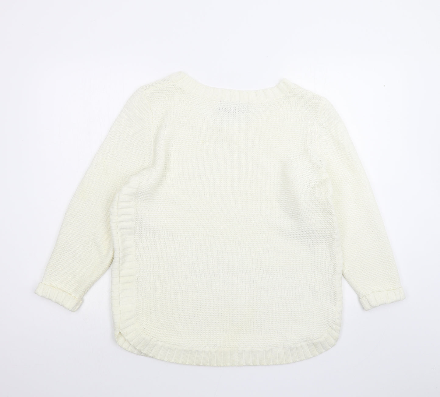 Preworn Womens White   Pullover Jumper Size XS