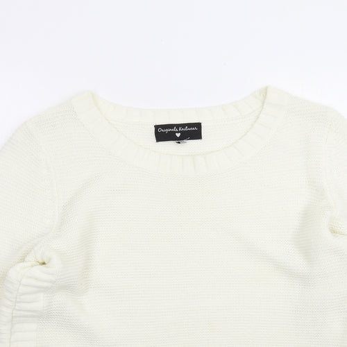 Preworn Womens White   Pullover Jumper Size XS