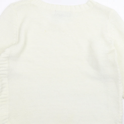 Preworn Womens White   Pullover Jumper Size XS