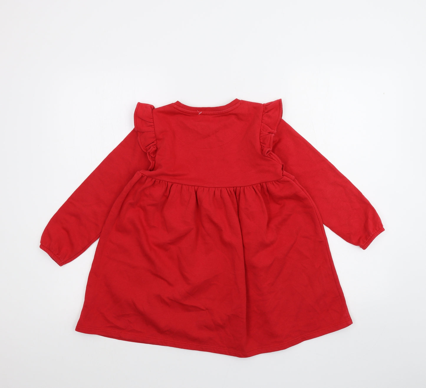 F&F Girls Red   Basic T-Shirt Size 6-7 Years
