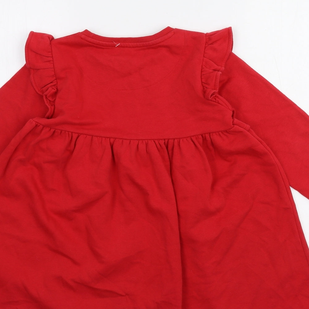 F&F Girls Red   Basic T-Shirt Size 6-7 Years