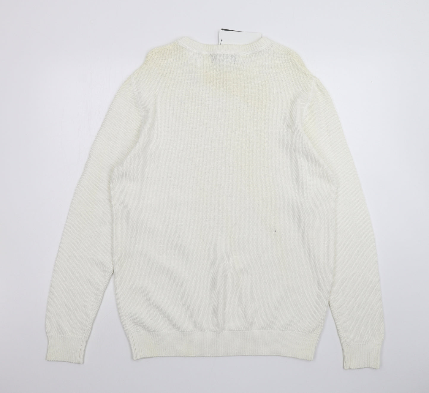 Primark Womens White   Pullover Jumper Size L