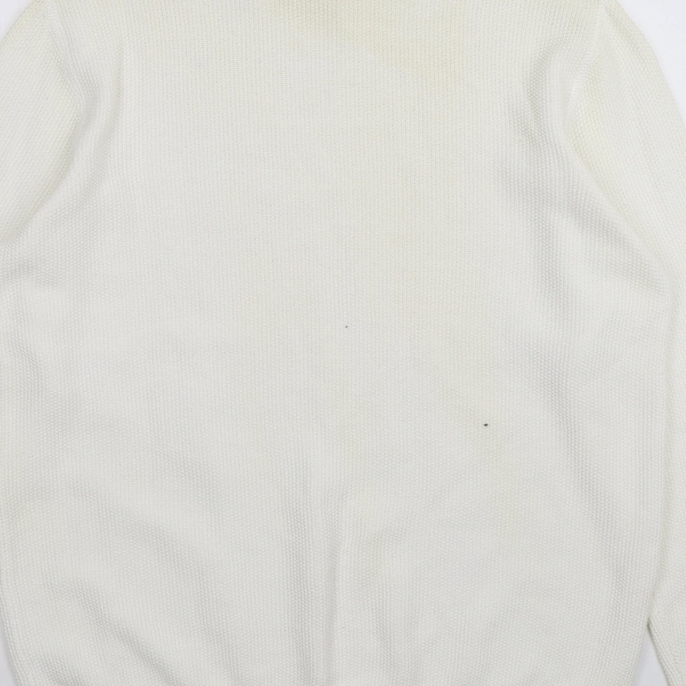 Primark Womens White   Pullover Jumper Size L
