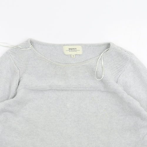 Papaya Womens Grey   Pullover Jumper Size 14