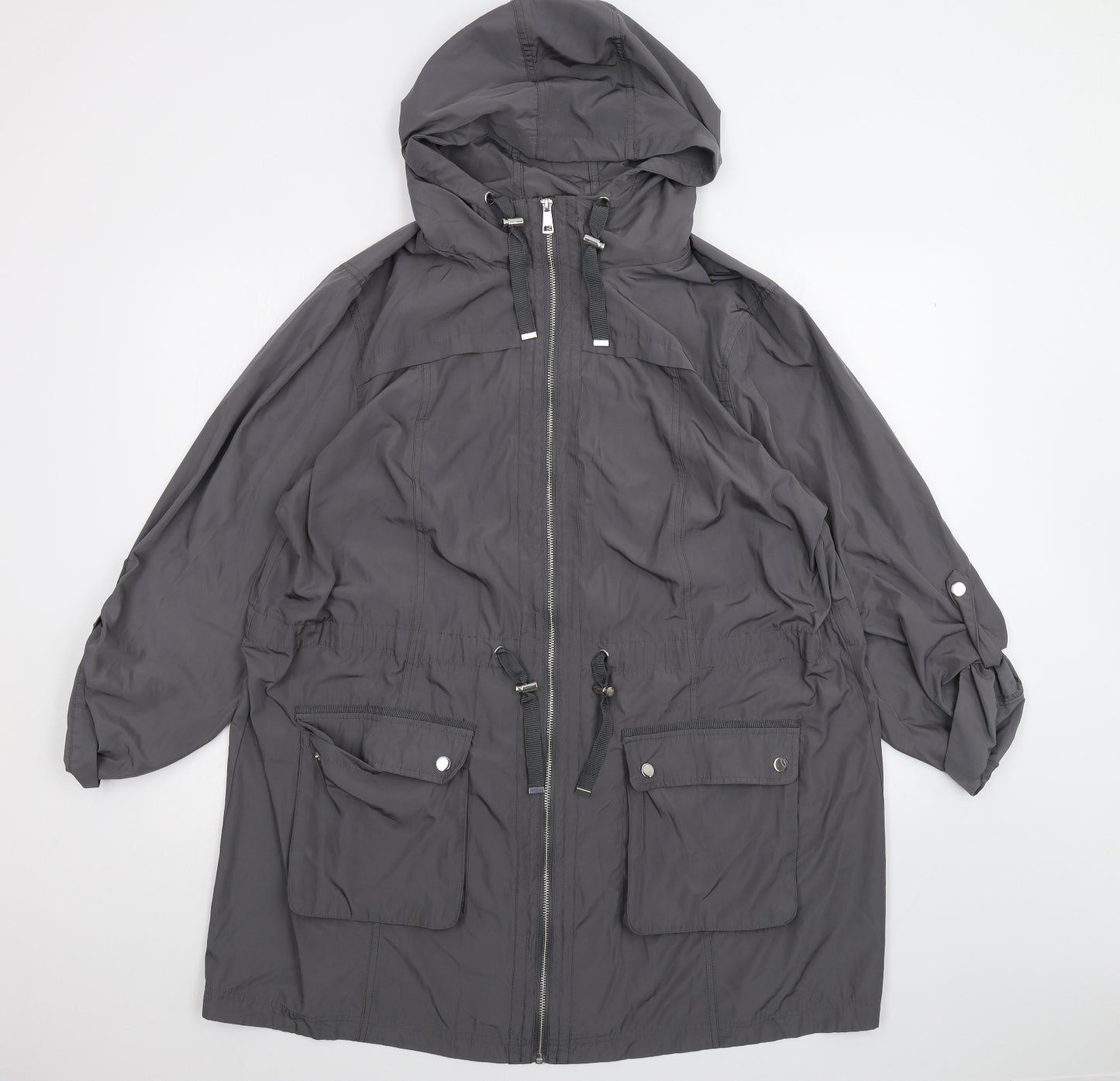 George Womens Black   Parka Coat Size 22