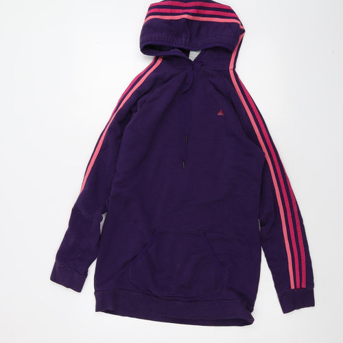 adidas Womens Purple   Pullover Hoodie Size M