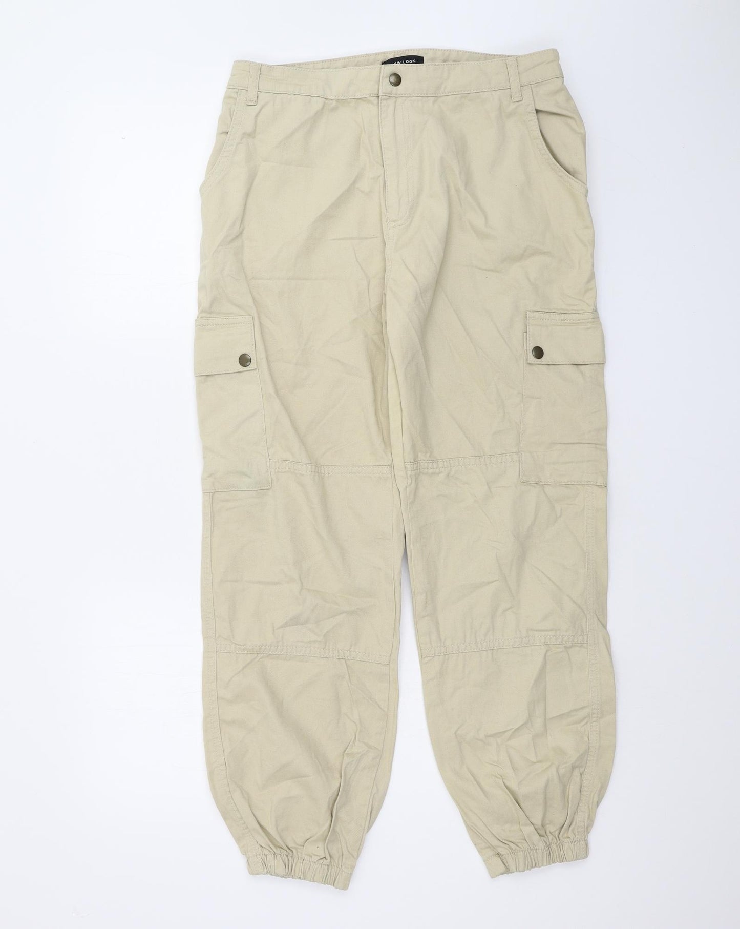 New Look Womens Beige   Cargo Trousers Size 16 L26 in