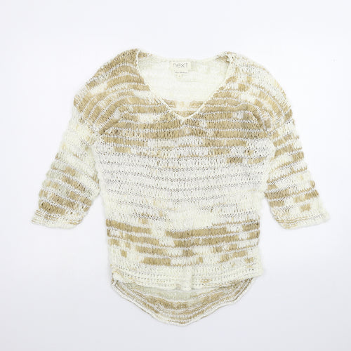 NEXT Womens White   Pullover Jumper Size M