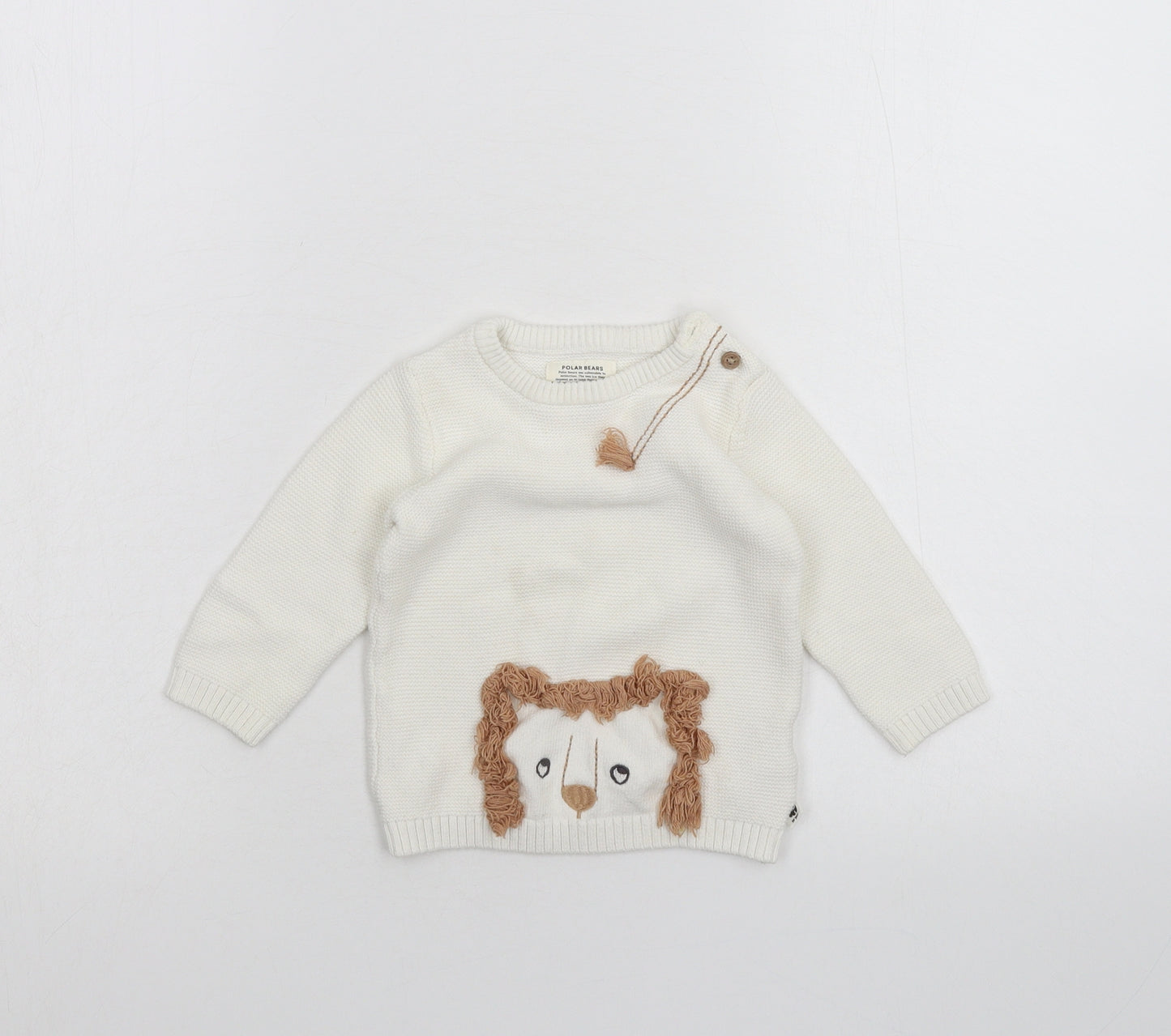 F&F Baby White   Pullover Jumper Size 6-9 Months