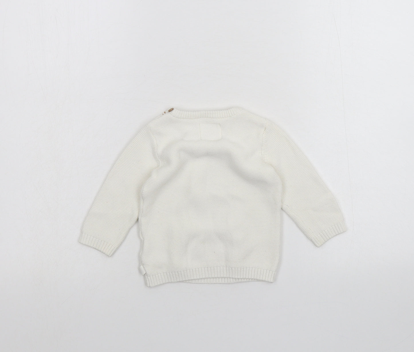 F&F Baby White   Pullover Jumper Size 6-9 Months