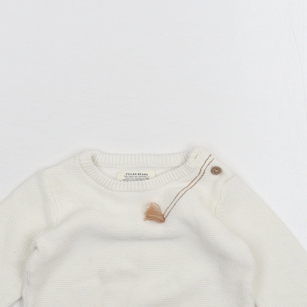 F&F Baby White   Pullover Jumper Size 6-9 Months