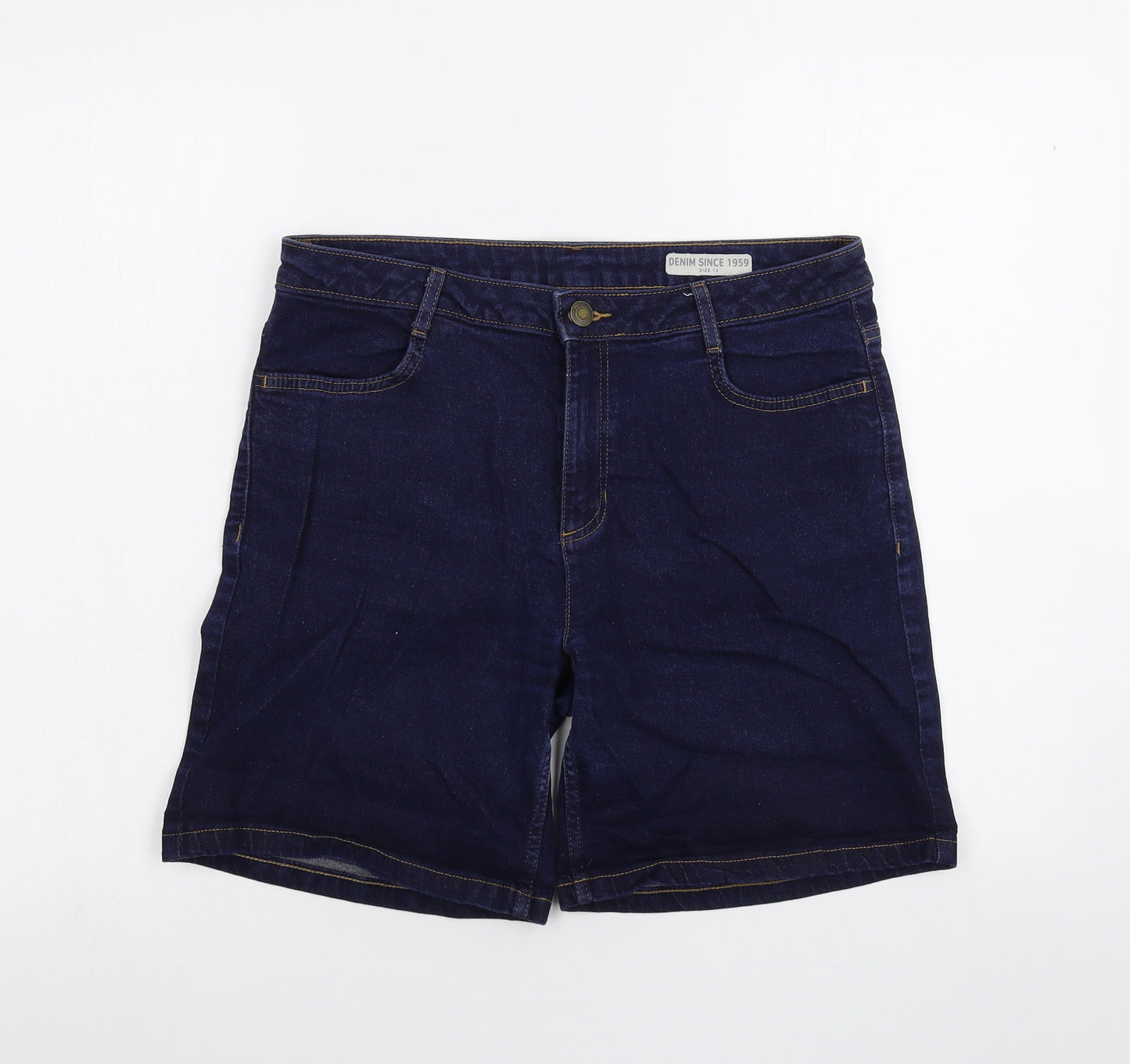 Marks and Spencer Womens Blue  Denim Culotte Shorts Size 12