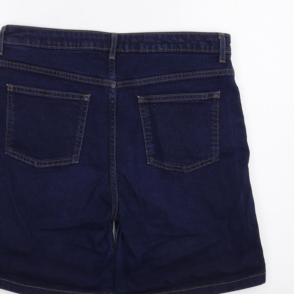 Marks and Spencer Womens Blue  Denim Culotte Shorts Size 12