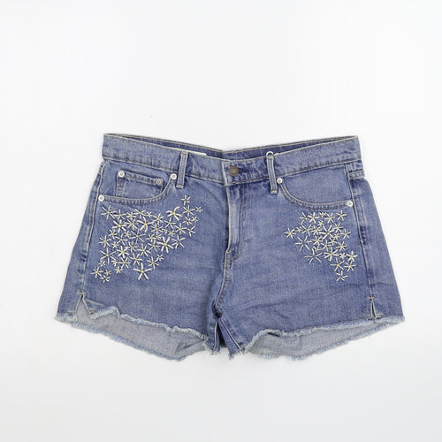 Gap Mens Blue  Denim Cargo Shorts Size 28 in
