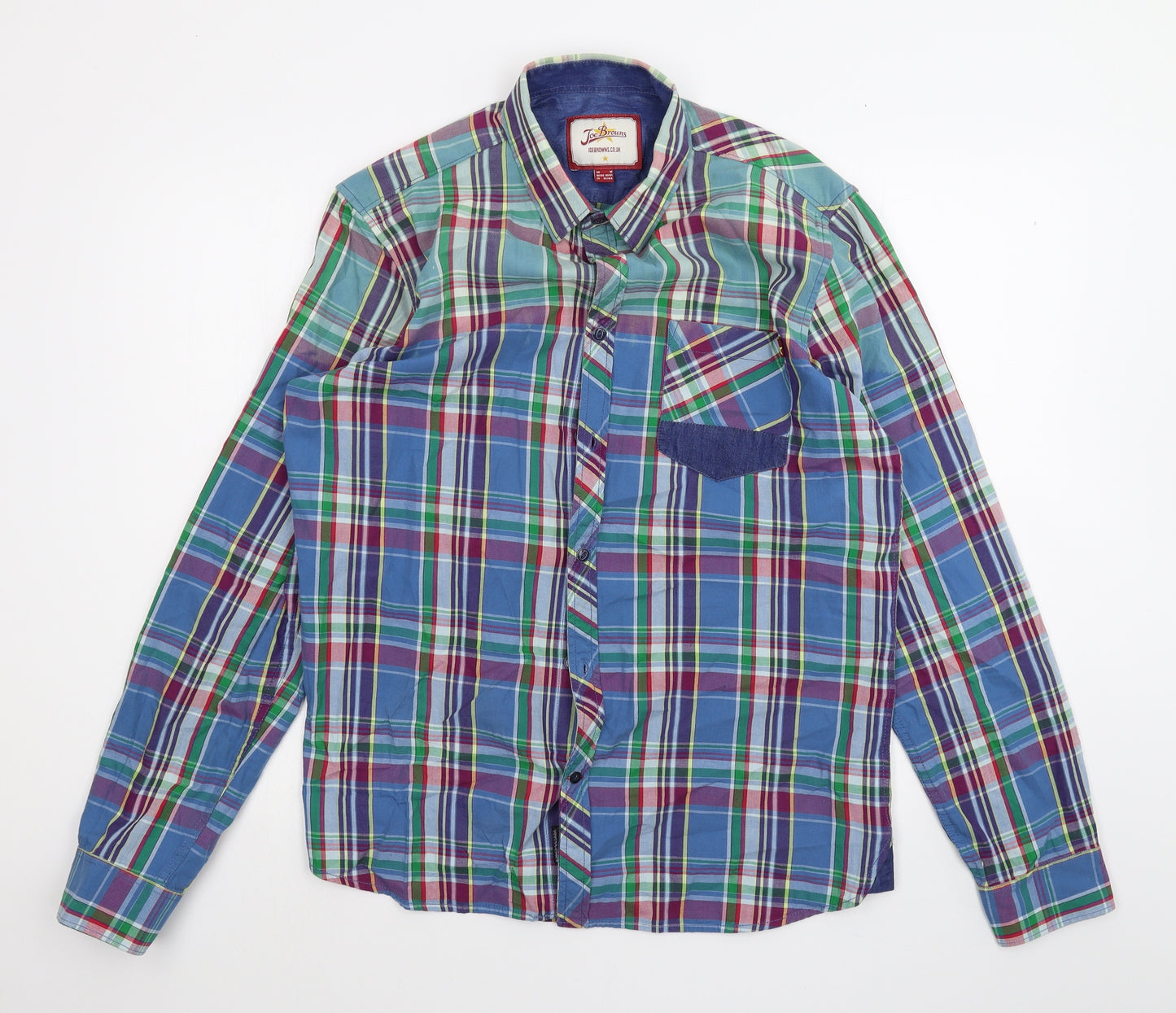 Joe Browns Mens Blue    Dress Shirt Size M