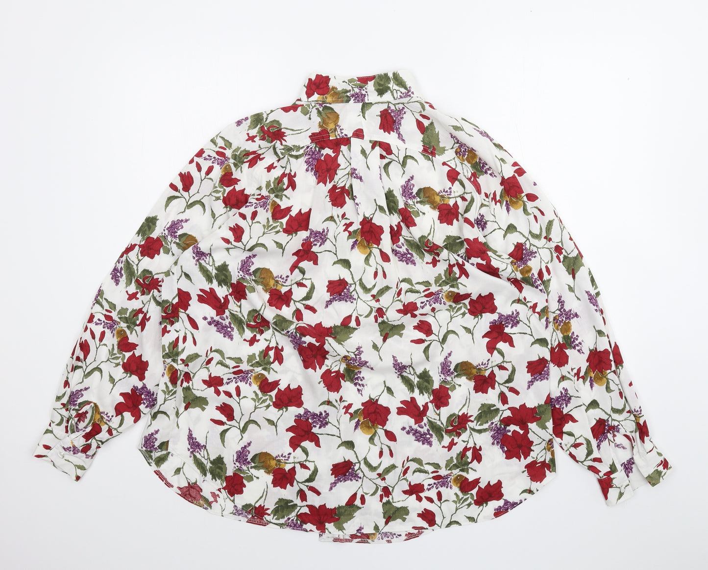 ST MICHAEL Womens White Floral  Basic Button-Up Size 20