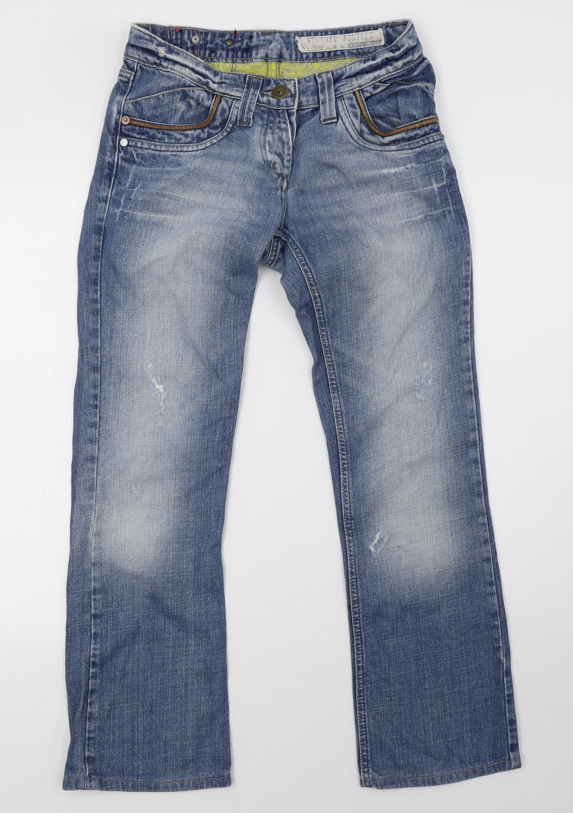 River Island Womens Blue  Denim Straight Jeans Size 10 L29 in