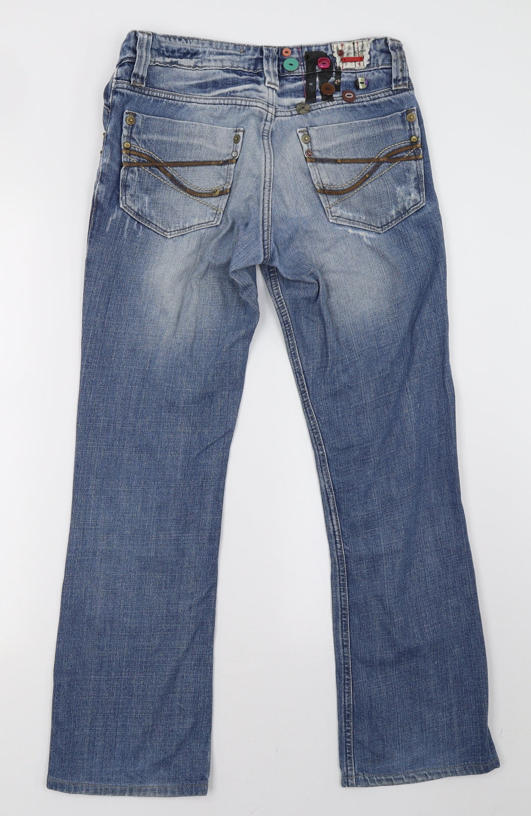 River Island Womens Blue  Denim Straight Jeans Size 10 L29 in