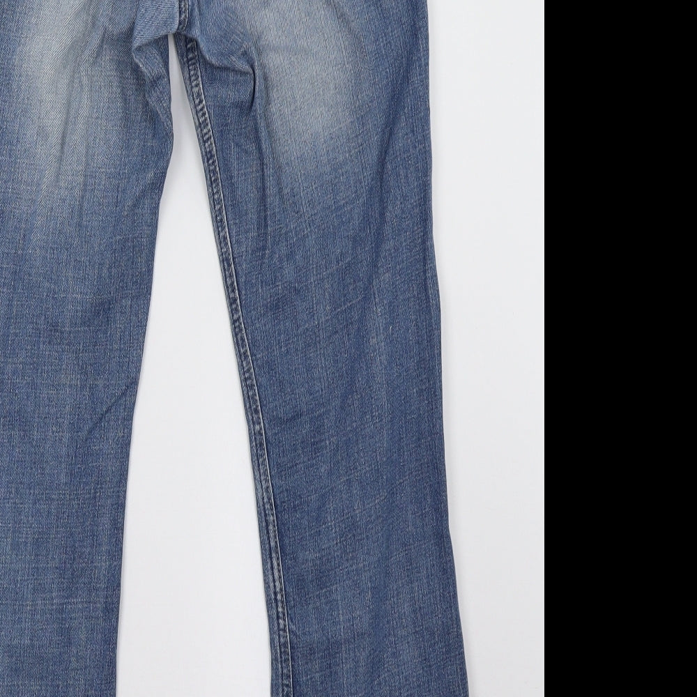 River Island Womens Blue  Denim Straight Jeans Size 10 L29 in