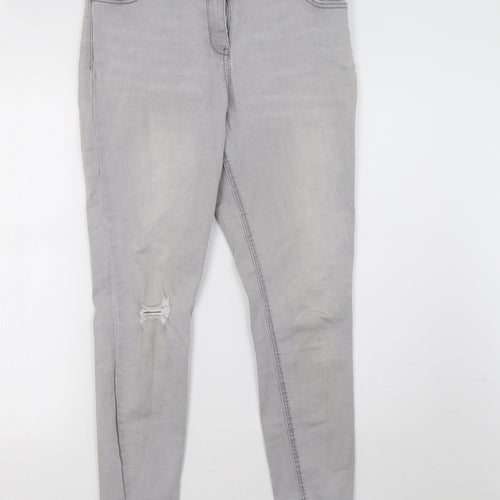 Matalan Womens Grey  Denim Skinny Jeans Size 14 L29 in