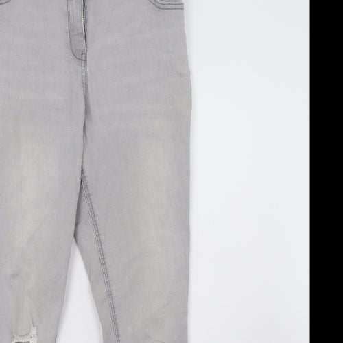 Matalan Womens Grey  Denim Skinny Jeans Size 14 L29 in