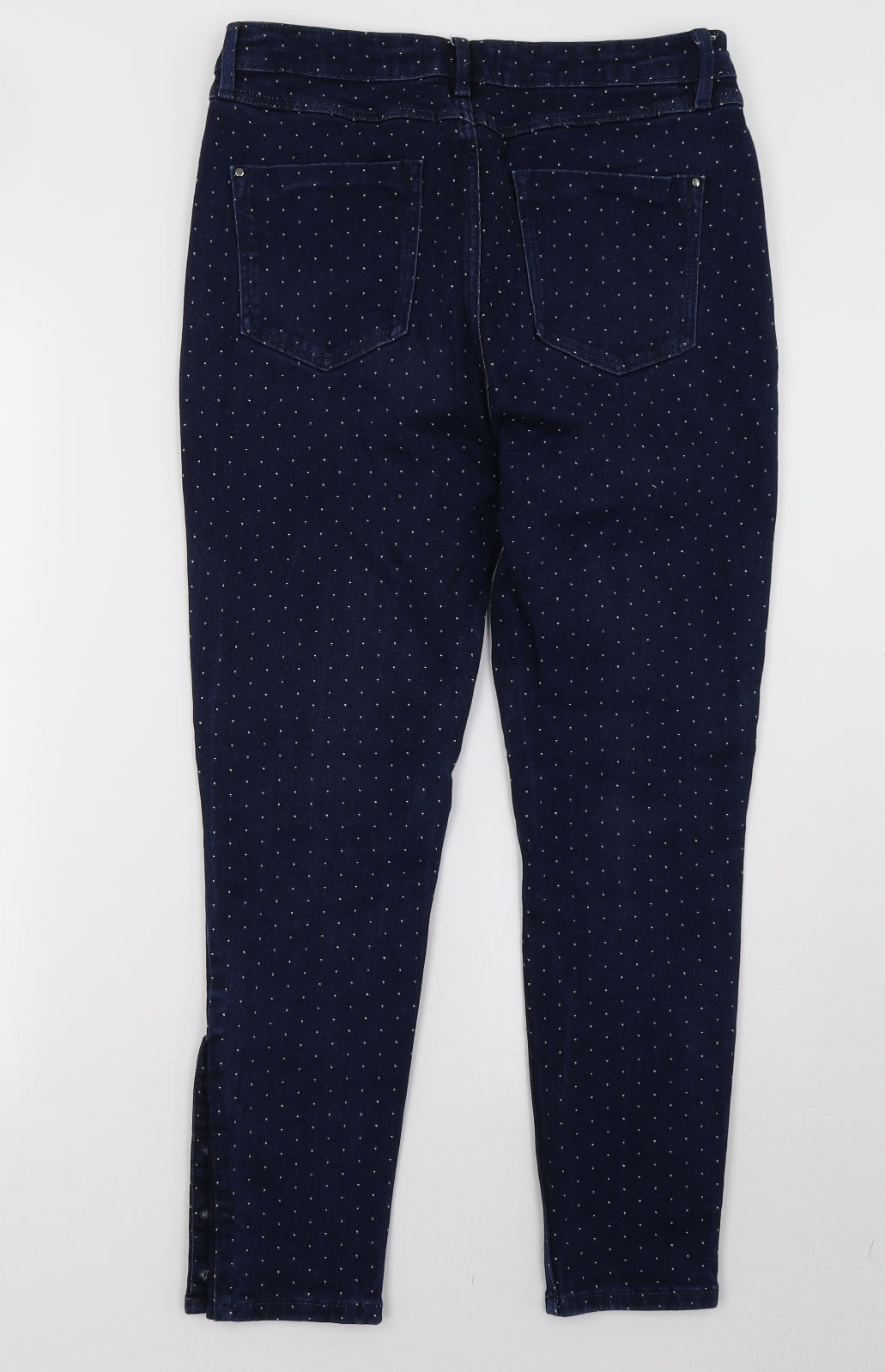 Marks and Spencer Womens  Polka Dot Denim Skinny Jeans Size 12 L26 in