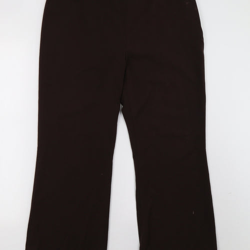 Preworn Womens Brown   Trousers  Size 14 L28 in