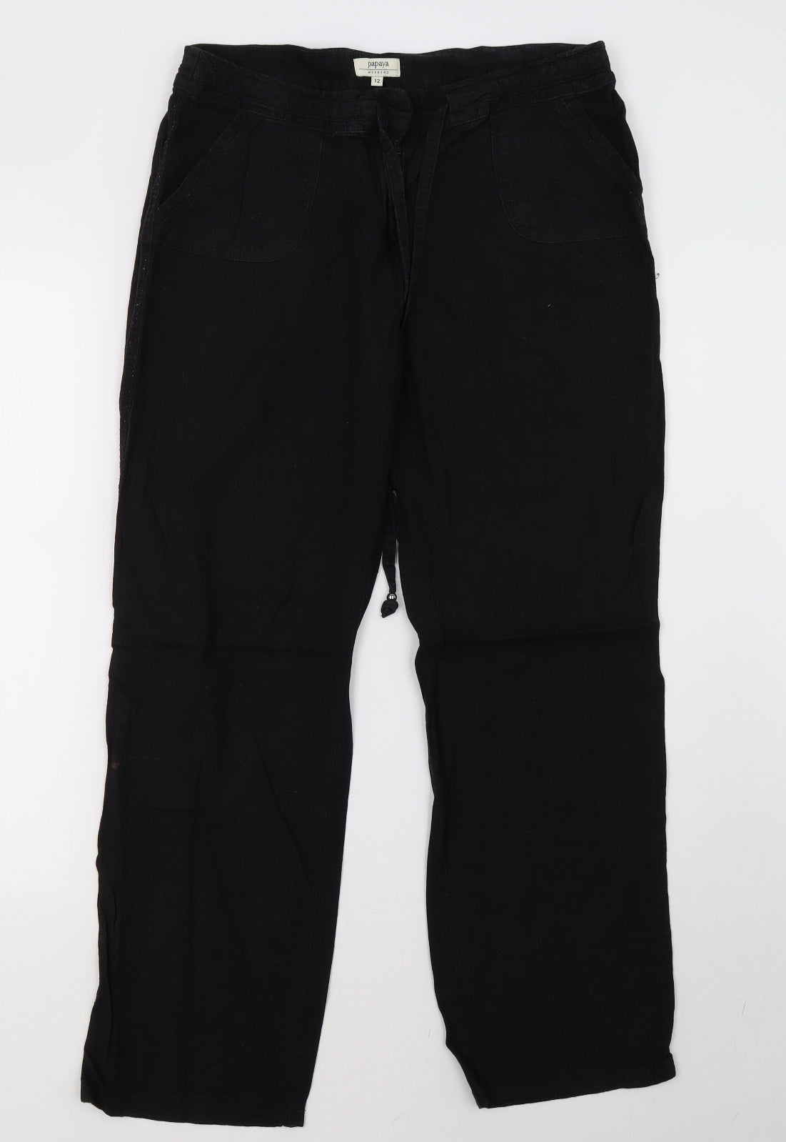 Matalan Womens Black   Trousers  Size 12 L30 in