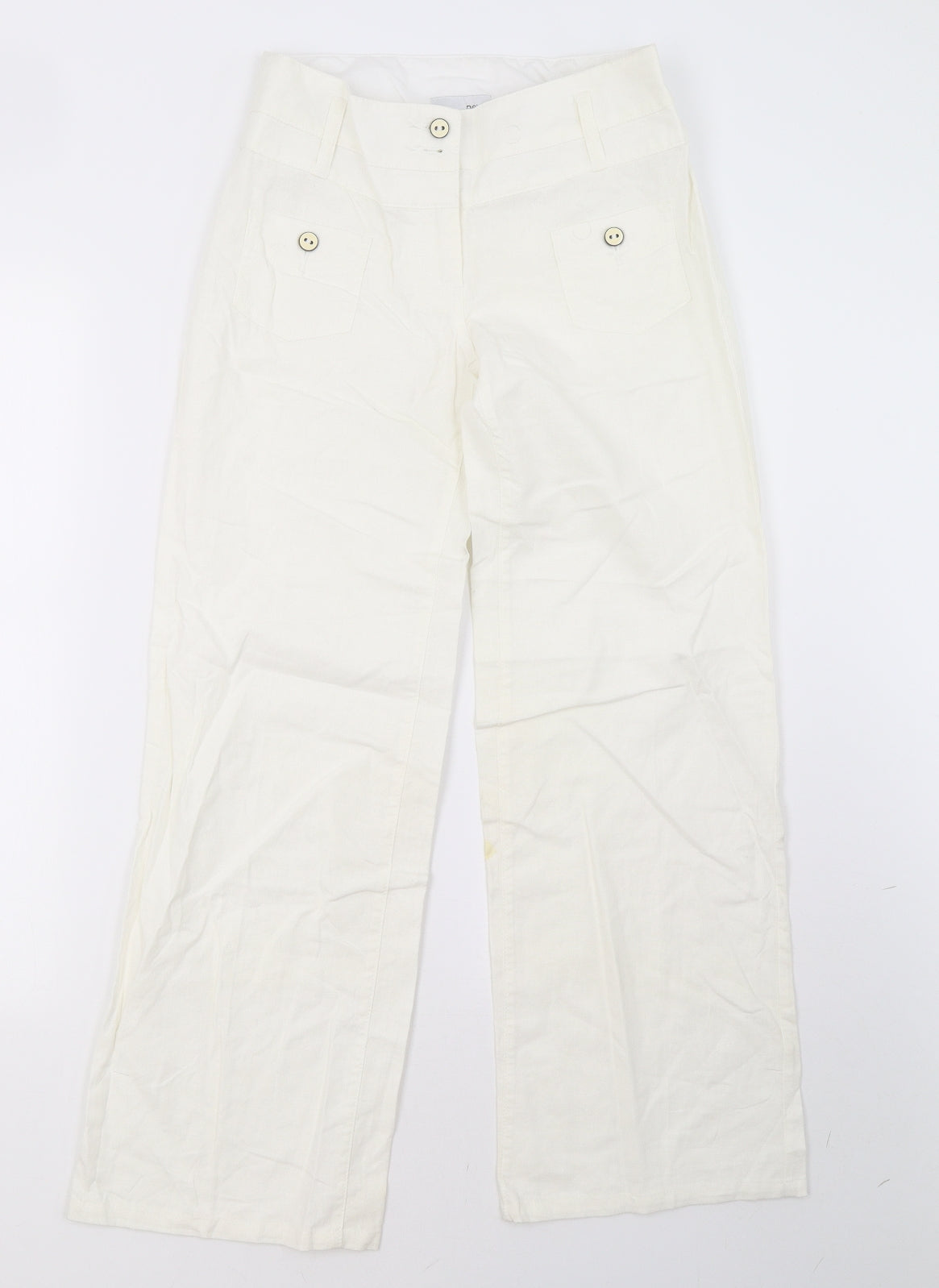 NEXT Womens White   Trousers  Size 6 L28 in