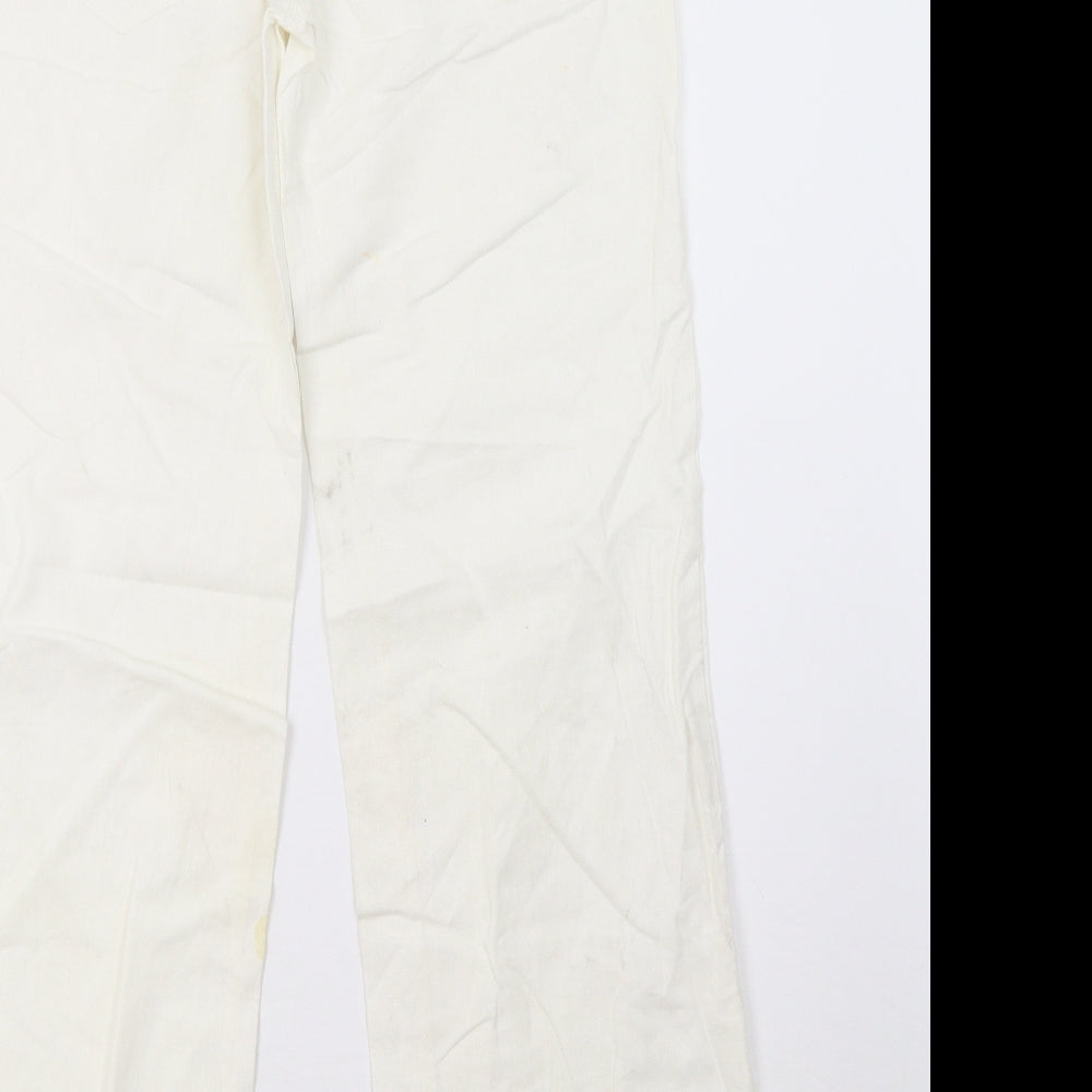NEXT Womens White   Trousers  Size 6 L28 in
