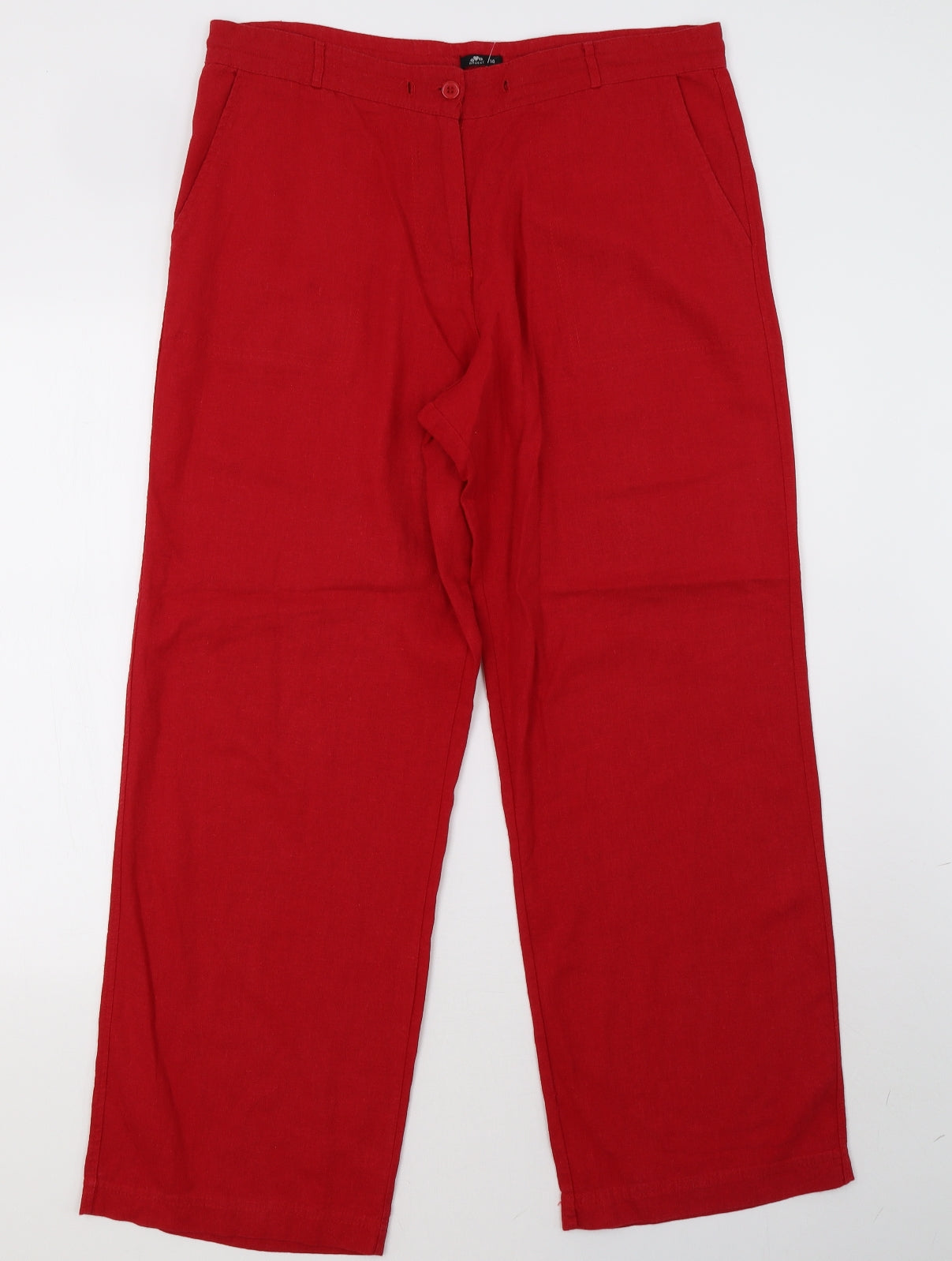 Anucci Womens Red   Trousers  Size 14 L31 in