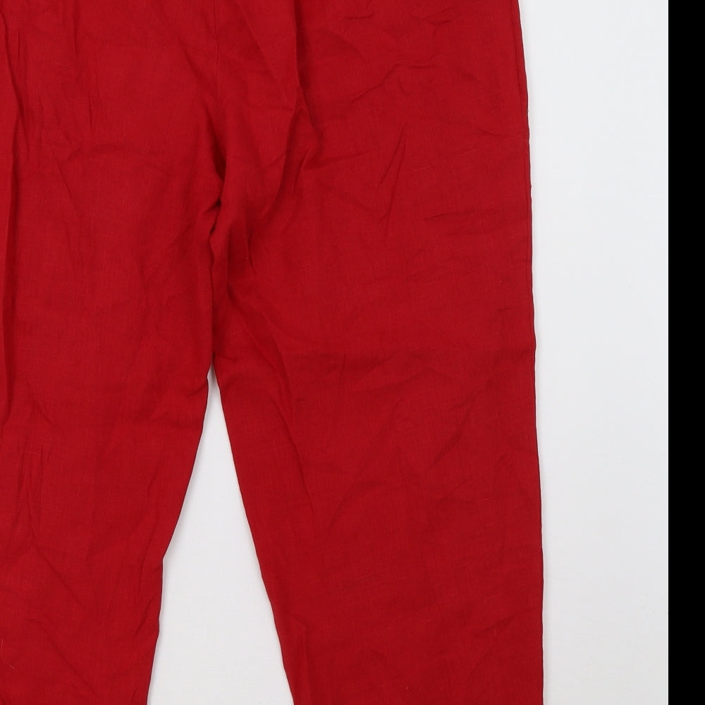 Olsen Womens Red   Trousers  Size 16 L26 in