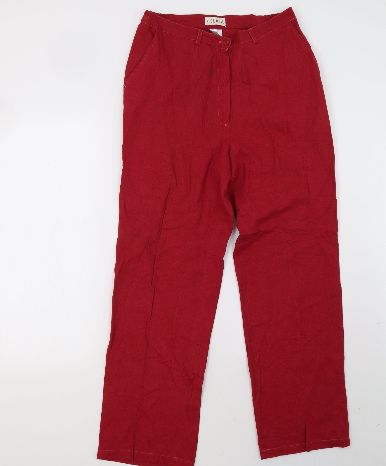 celaia Womens Red   Trousers  Size 14 L30 in
