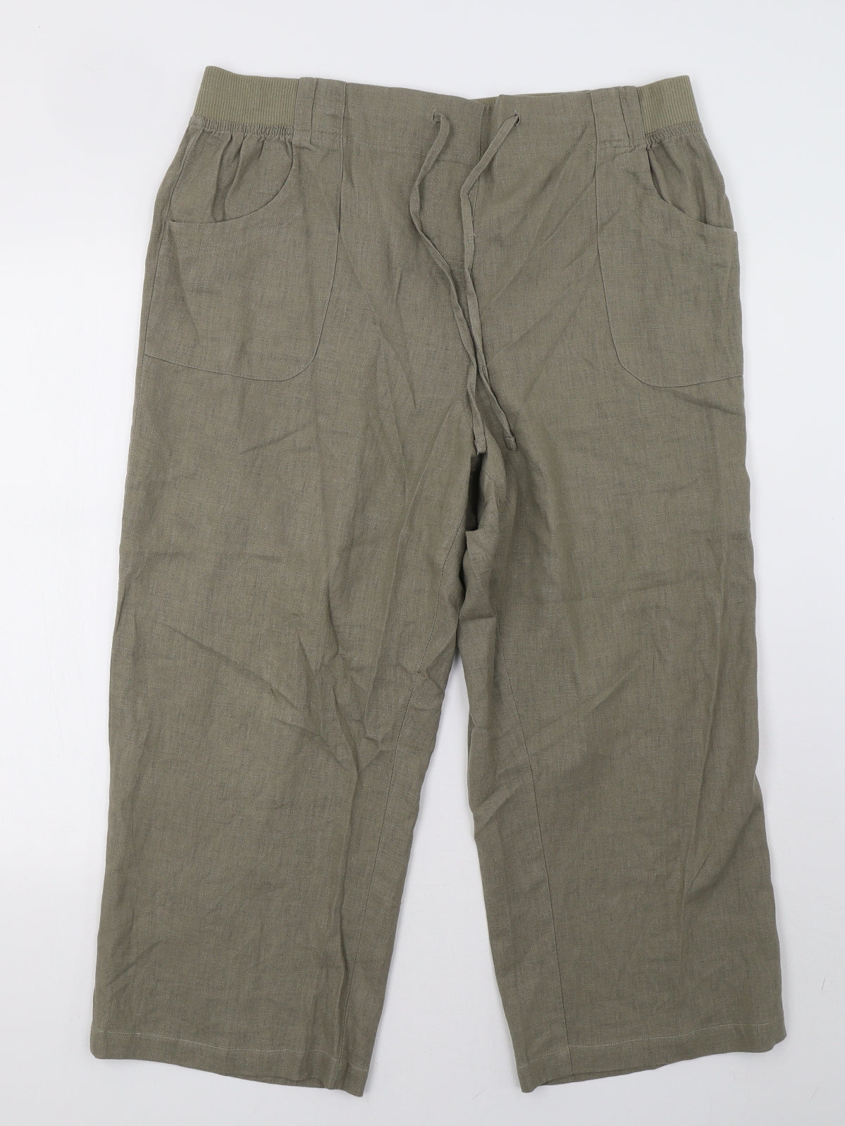 your Womens Green   Cropped Trousers Size 20 L25 in