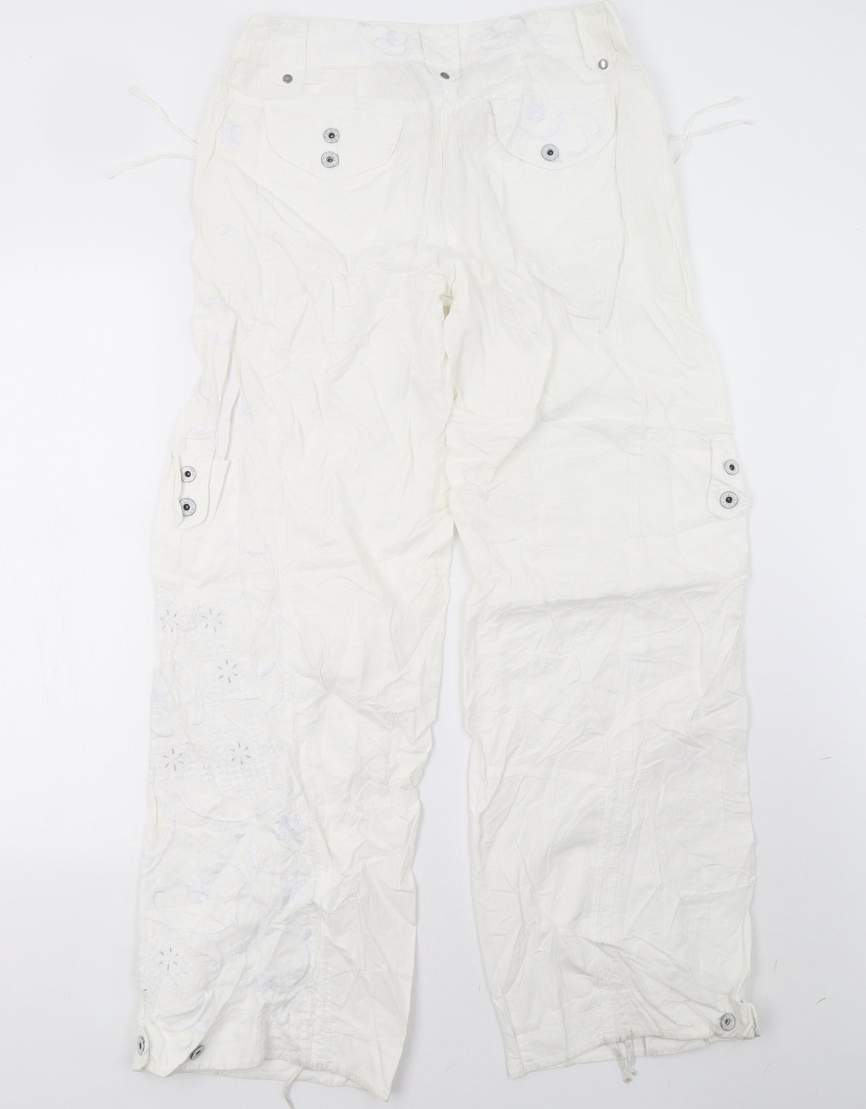 NEXT Womens White   Trousers  Size 10 L31 in