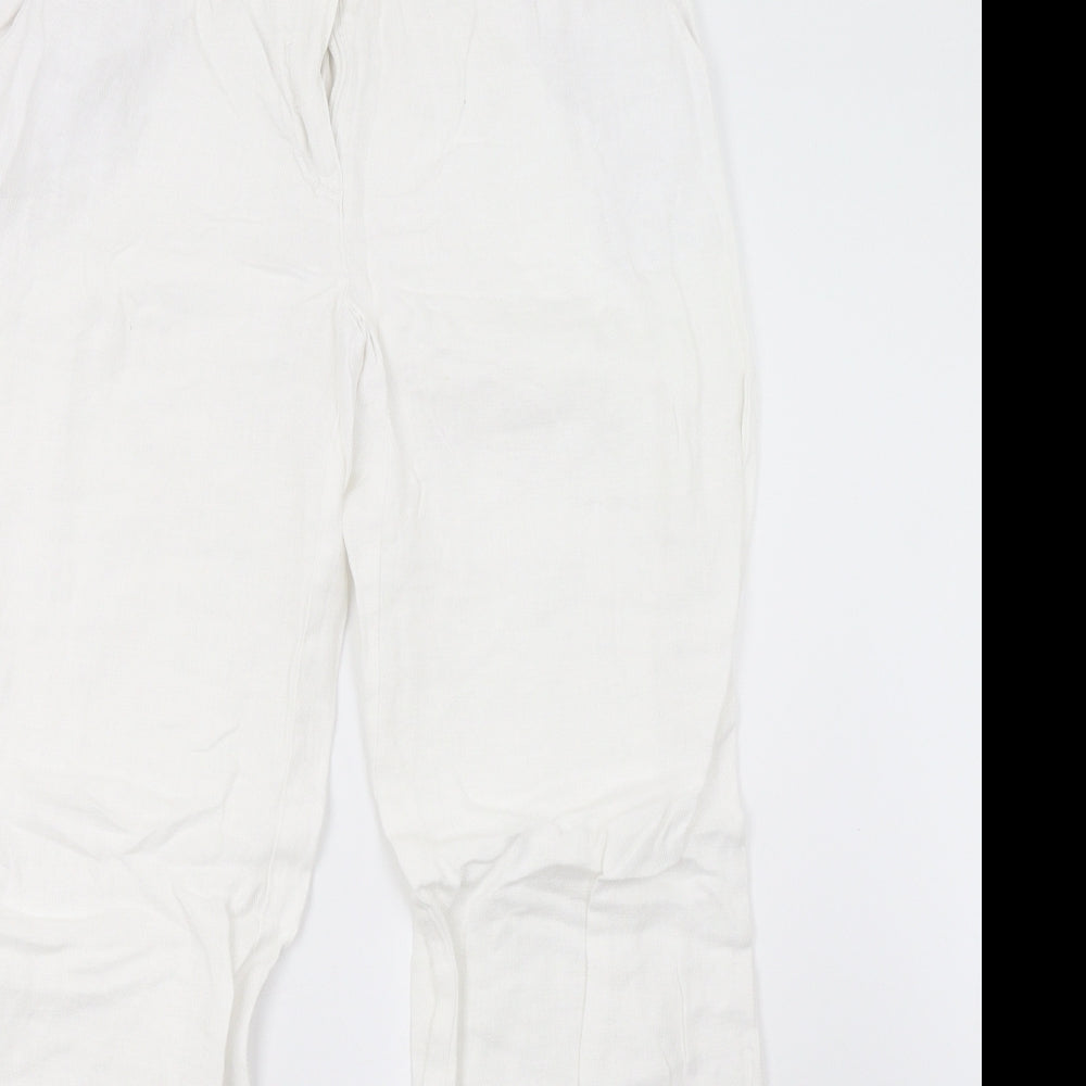 Laura Ashley Womens White   Trousers  Size 10 L30 in