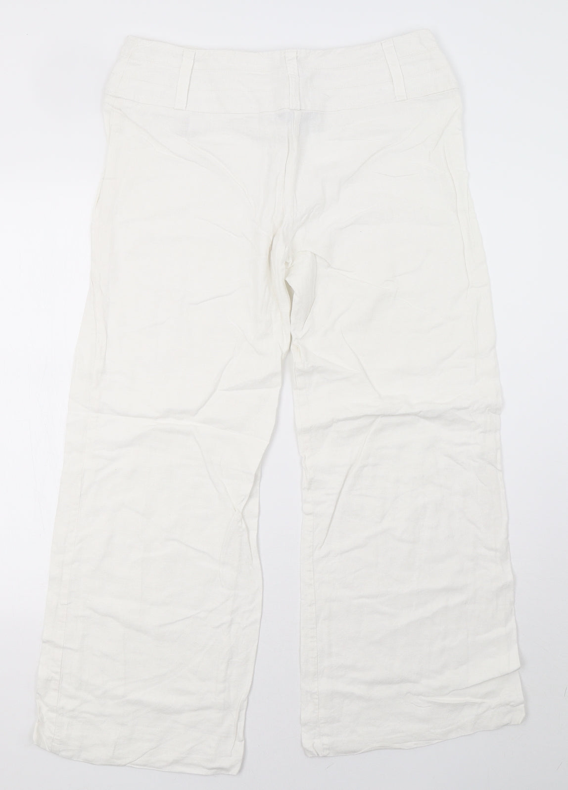 dunnes Womens White   Trousers  Size 14 L29 in