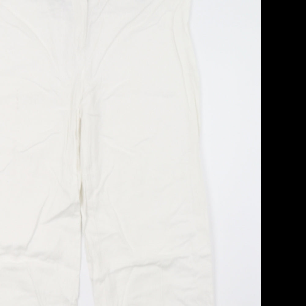 dunnes Womens White   Trousers  Size 14 L29 in